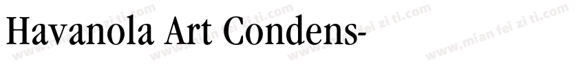 Havanola Art Condens字体转换
